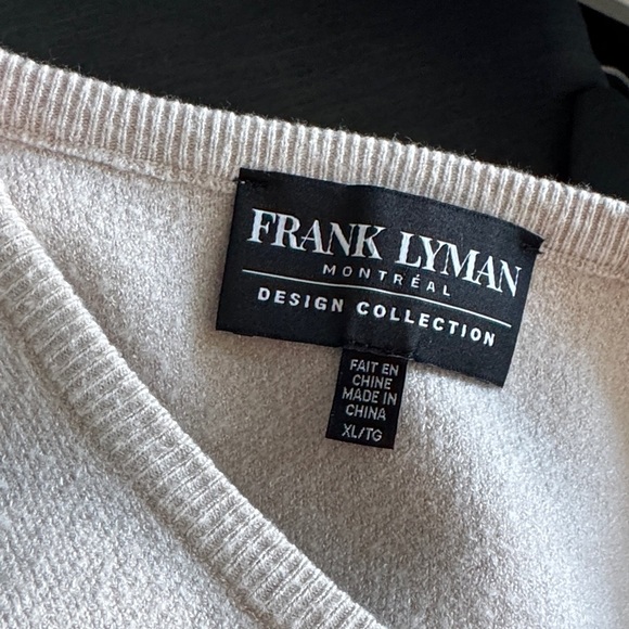 Frank Lyman Design Cream Crewneck Sweater with Scarf size XL - Picture 6 of 7